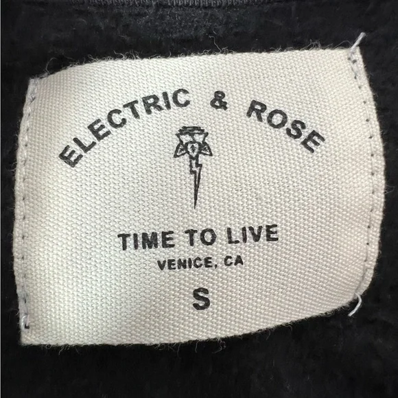 Electric And Rose Hamlin Black Sweatshirt Long Shacket Button Down Jacket NWT - Picture 9 of 12
